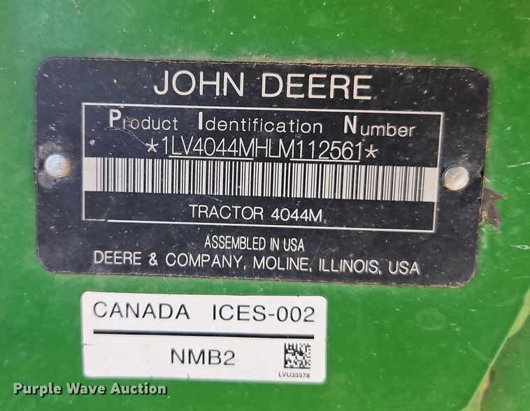 image for item EO4936 2021 John Deere 4044M MFWD tractor