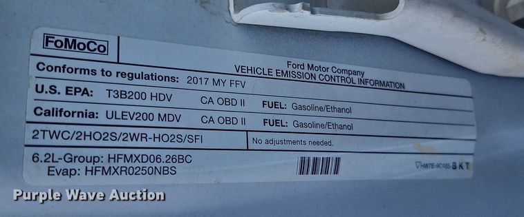 image for item EO4959 2017 Ford F250 Super Duty Ext. Cab pickup truck