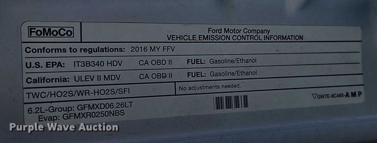 image for item EO4961 2016 Ford F250 Super Duty Ext. Cab pickup truck