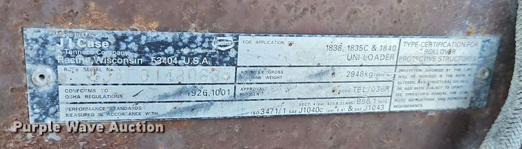 image for item EO4962 1994 Case 1840 skid steer loader