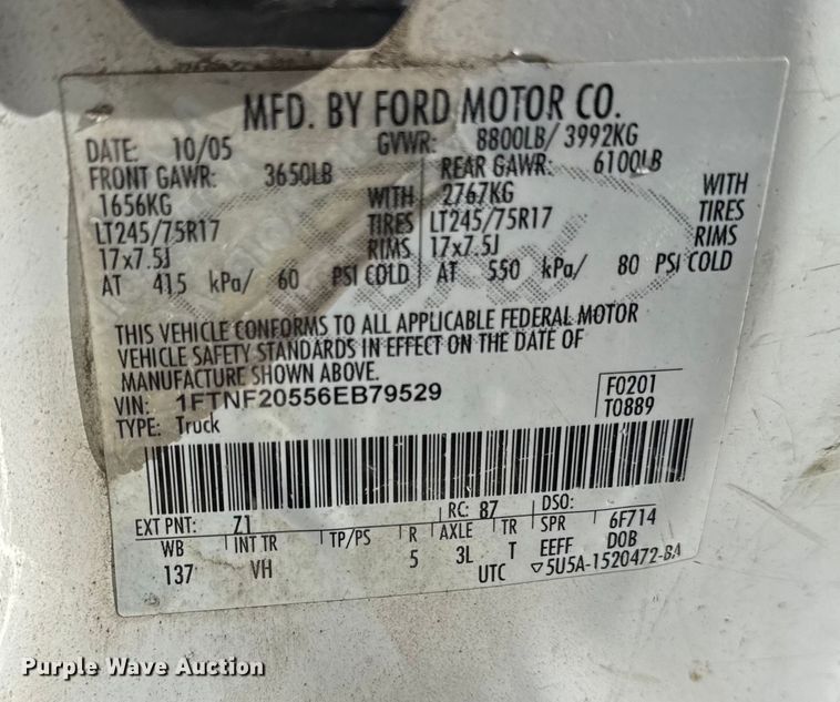 image for item ER0402 2006 Ford F250 Super Duty pickup truck