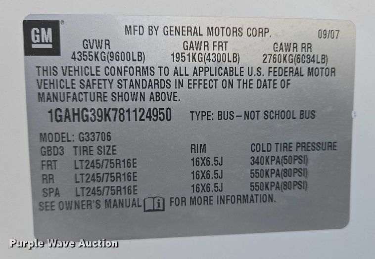 image for item ES2755 2008 Chevrolet Express van