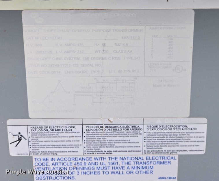 image for item ES2757 Square D tranformer