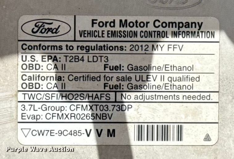 image for item ES5698 2012 Ford F150 Ext. Cab pickup truck