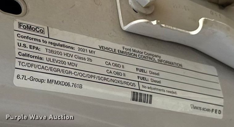 image for item ES5723 2021 Ford F250 Super Duty Crew Cab pickup truck