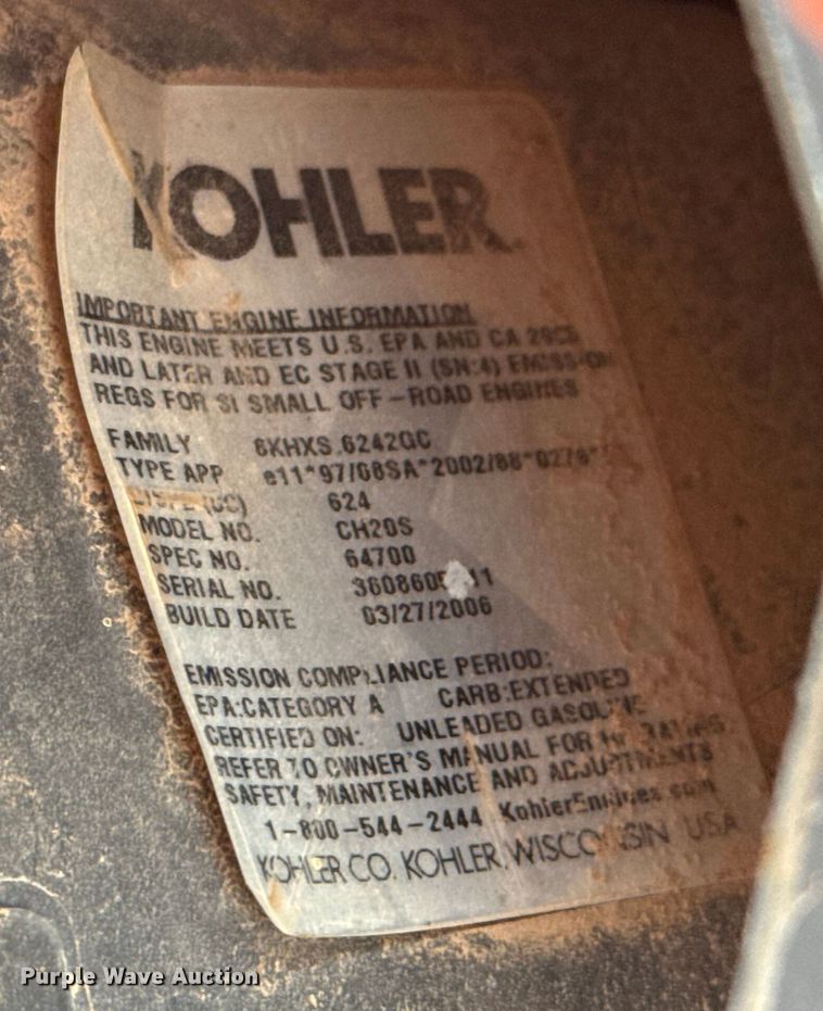 image for item ES5743 Kubota ZG20F ZTR lawn mower