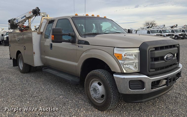 image for item ET1126 2012 Ford F350 Ext. Cab utility bed pickup truck