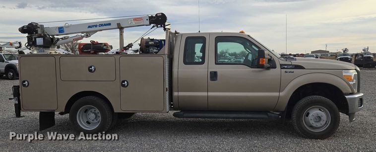 image for item ET1126 2012 Ford F350 Ext. Cab utility bed pickup truck