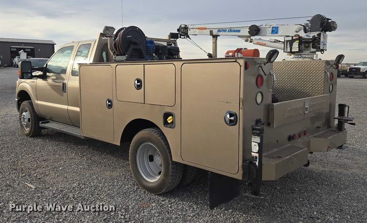 image for item ET1126 2012 Ford F350 Ext. Cab utility bed pickup truck