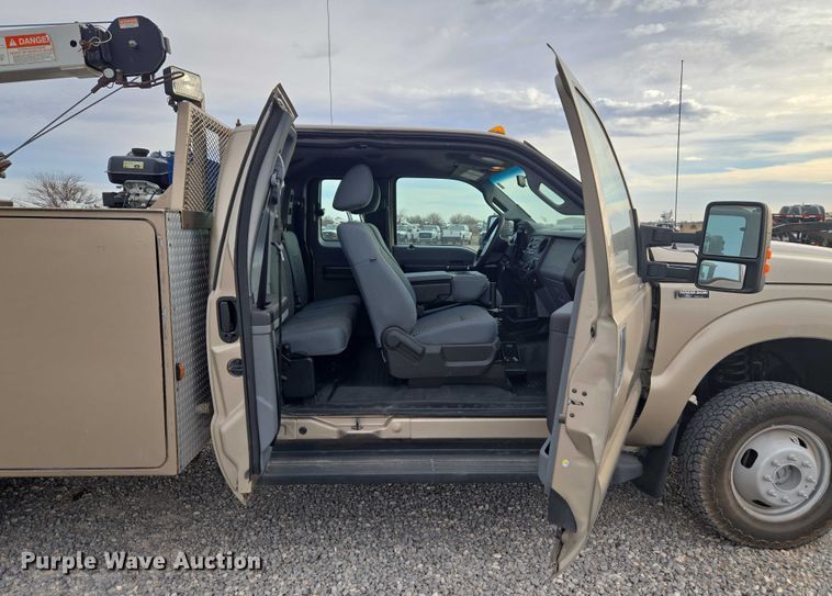 image for item ET1126 2012 Ford F350 Ext. Cab utility bed pickup truck