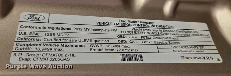 image for item ET1126 2012 Ford F350 Ext. Cab utility bed pickup truck