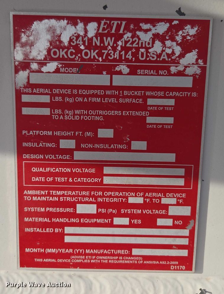 image for item ET1127 2012 Ford F550 Super Duty XL bucket truck