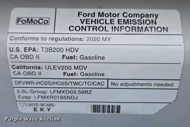 image for item ET1128 2020 Ford Transit van