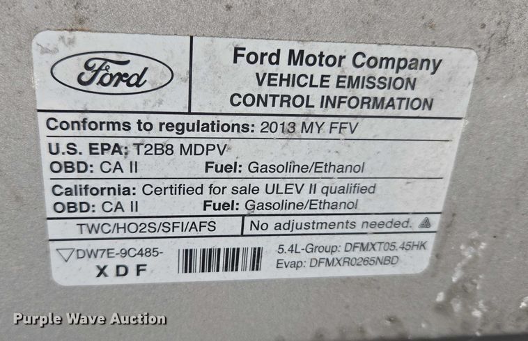 image for item ET1130 2013 Ford E350 van