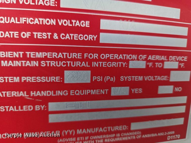 image for item ET1132 2012 Ford F550 Super Duty XL bucket truck