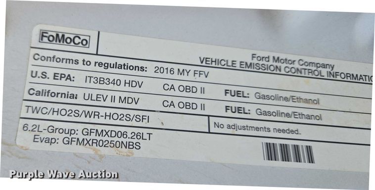 image for item ET1184 2016 Ford F250 Super Duty pickup truck