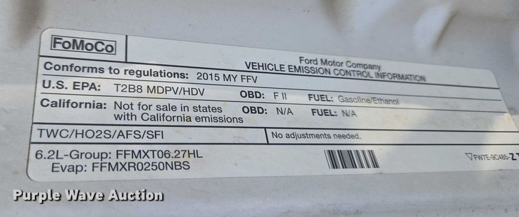 image for item ET1185 2015 Ford F250 Super Duty pickup truck