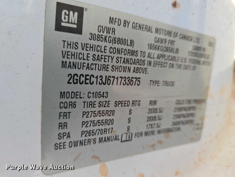 image for item ET1187 2007 Chevrolet Silverado 1500 Crew Cab pickup truck