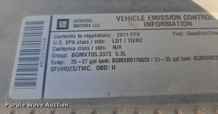 image for item ET1190 2011 Chevrolet Silverado 1500 Ext. Cab pickup truck