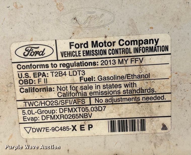 image for item ET1196 2013 Ford F150 XL pickup truck