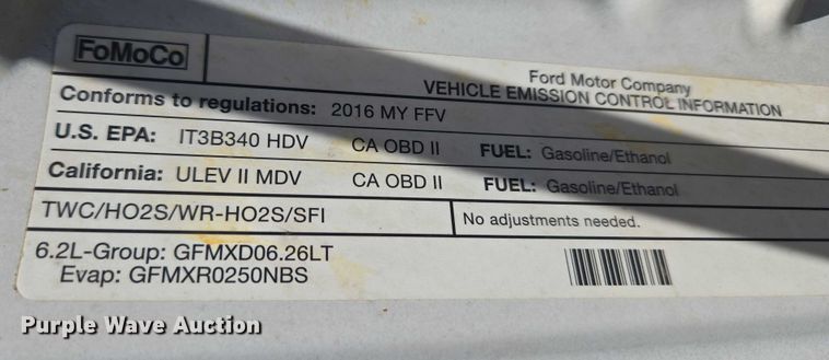 image for item ET1197 2016 Ford F250 Super Duty XL pickup truck