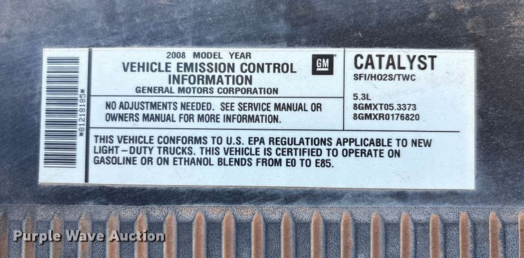 image for item ET1198 2008 Chevrolet Silverado 1500 Ext. Cab pickup truck