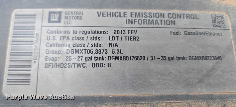 image for item ET1199 2013 Chevrolet Silverado 1500 pickup truck