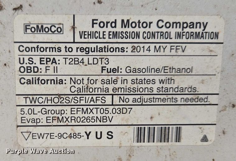 image for item ET1208 2014 Ford F150 XL Ext. Cab pickup truck