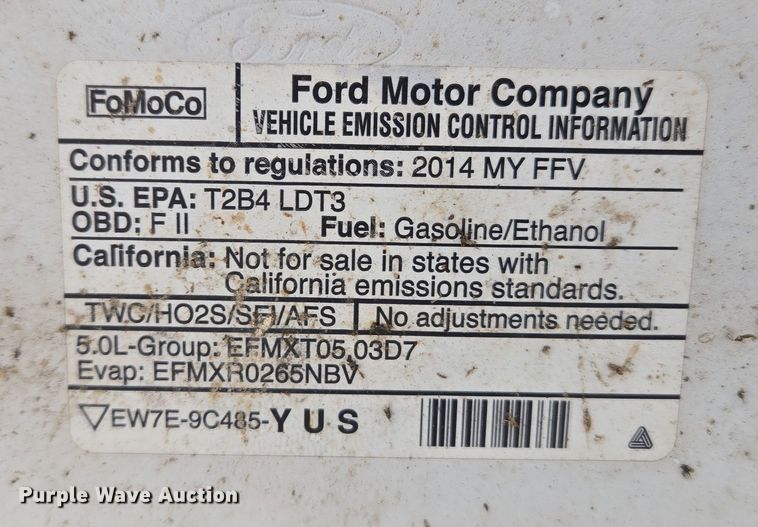 image for item ET1211 2014 Ford F150 pickup truck