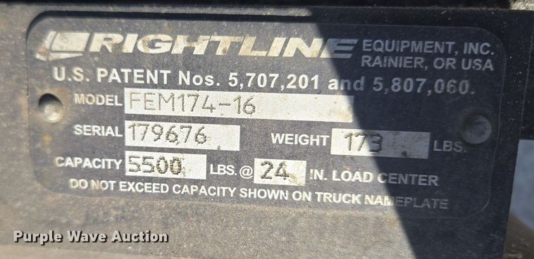 image for item ET1241 2018 UniCarriers PF50 forklift