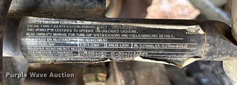image for item ET7478 2008 Honda ATV