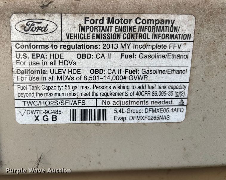 image for item ET8635 2013 Ford E350 box truck