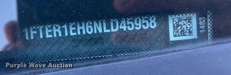 image for item ET8639 2022 Ford Ranger Ext. Cab pickup truck