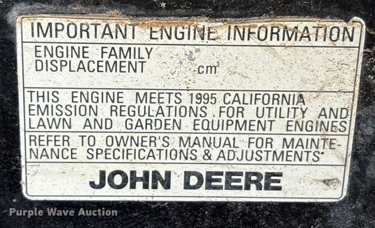 image for item EU0284 John Deere F935 lawn mower