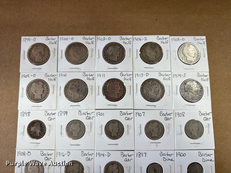 image for item EU4034 (28) Silver Barber coins