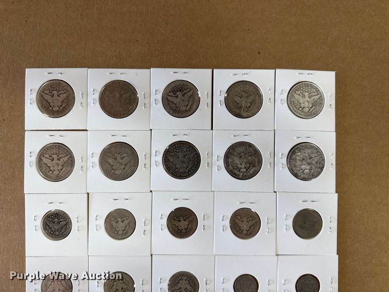 image for item EU4034 (28) Silver Barber coins