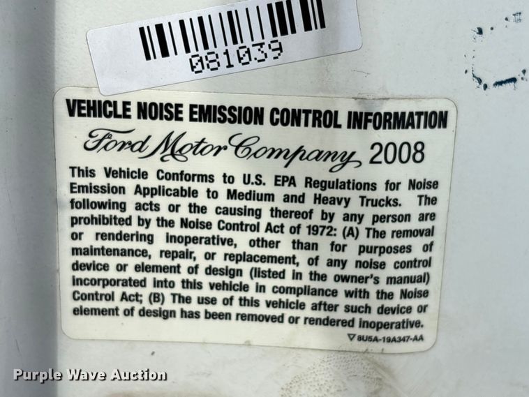 image for item EU7138 2008 Ford F450 Super Duty utility / service truck