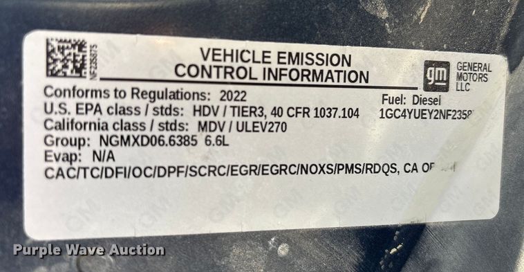 image for item EU7329 2022 Chevrolet Silverado 3500HD Crew Cab pickup truck