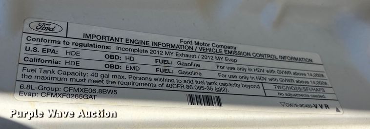 image for item EV2649 2012 Ford F450 Super Duty XL flatbed truck