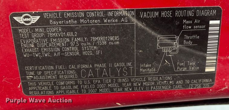 image for item EV2654 2007 Mini Cooper 