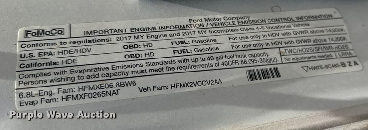 image for item FB0571 2017 Ford F550 utility / service truck