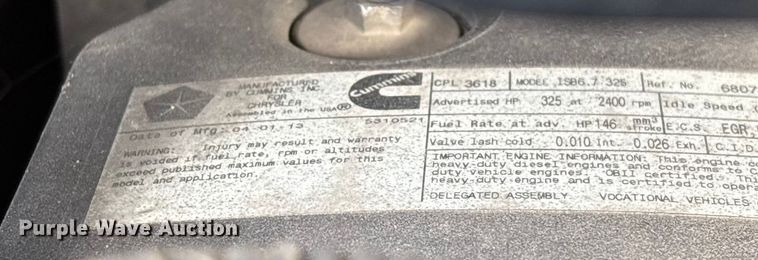 image for item FG0023 2013 RAM 3500 Crew Cab flatbed pickup truck