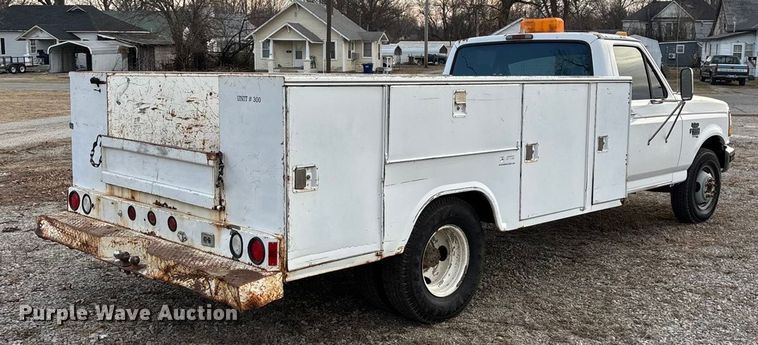 image for item FG0037 1995 Ford F350 utility bed pickup truck