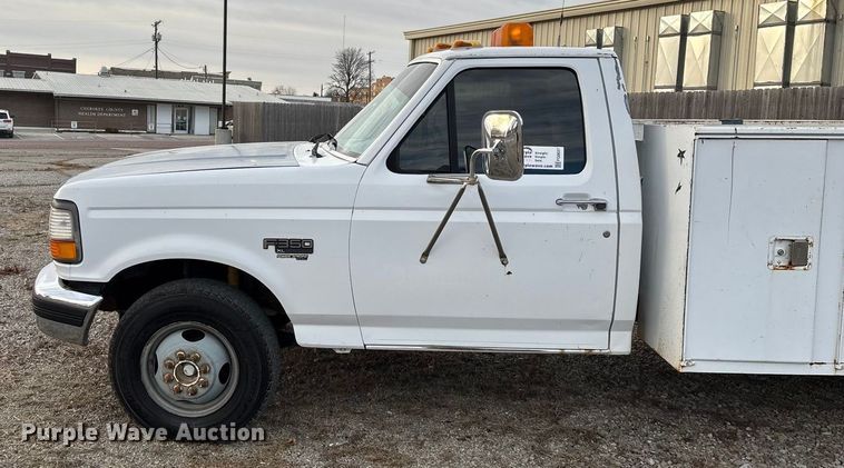 image for item FG0037 1995 Ford F350 utility bed pickup truck