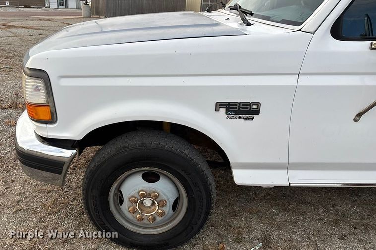 image for item FG0037 1995 Ford F350 utility bed pickup truck