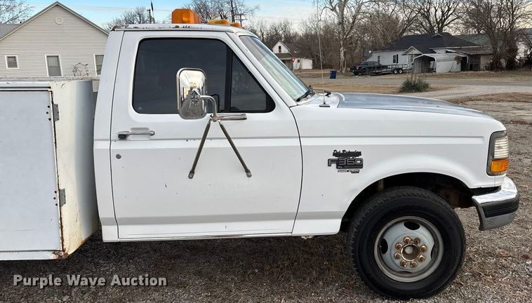 image for item FG0037 1995 Ford F350 utility bed pickup truck