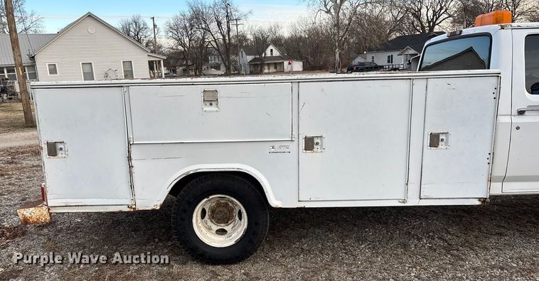 image for item FG0037 1995 Ford F350 utility bed pickup truck