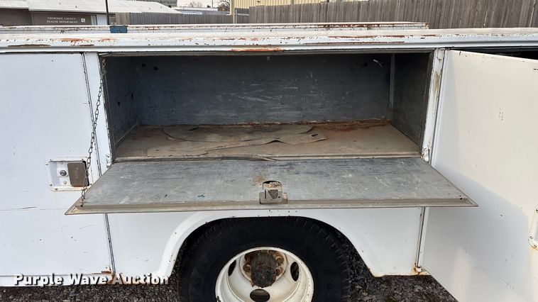 image for item FG0037 1995 Ford F350 utility bed pickup truck