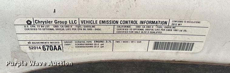 image for item FG0040 2012 Dodge Ram 1500 Ext. Cab pickup truck