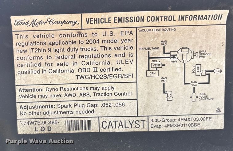 image for item FG1629 2004 Ford Escape 